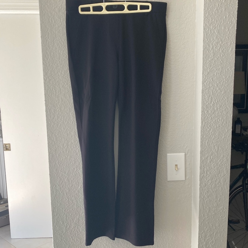 BETABRAND Straight-Leg Classic Dress Pant Yoga Pants (Black) - M Petite